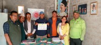 नेकपा एमाले साँफेबगरको दोस्रो नगर अधिवेशनको व्यानर सार्वजनिक